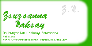 zsuzsanna maksay business card